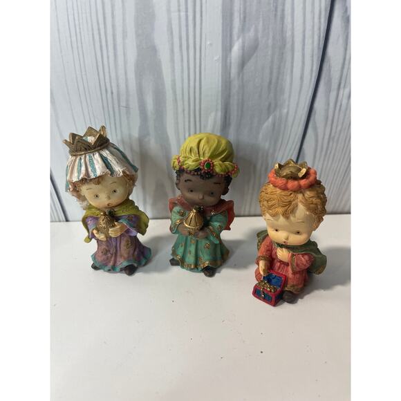 Vtg Nativity Set 12 Pcs Set Christmas Kids Nativity READ - Picture 5 of 11